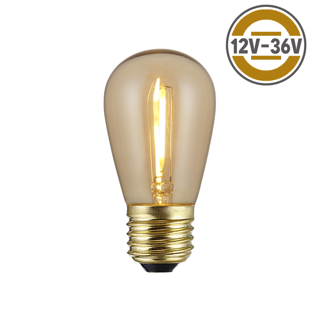 China Wholesale Led Filament Bulb Dimmable Factory -
 12V string Edison bulb  S14 1W Plastic waterproof bulb – Omita