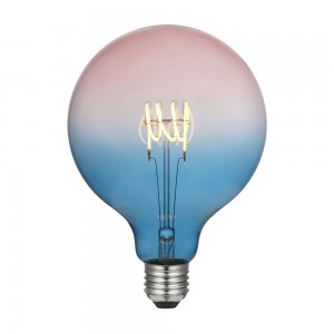 Fade multi-colored filament led bulbs G125 Red Yellow blue green dark 4W for decoration