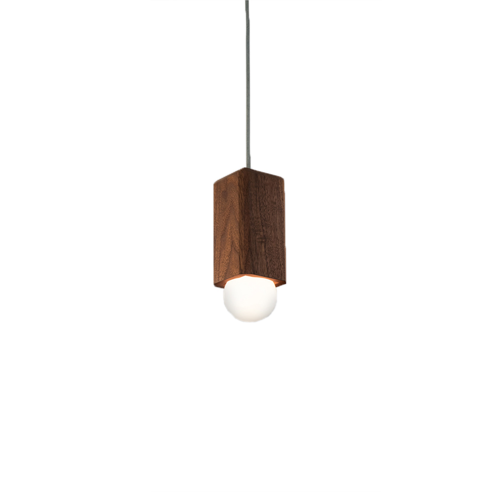 Factory wholesale Art Deco Floor Lamp -
 Wooden pendant lights Oak walnut wood lighting fixtures household – Omita