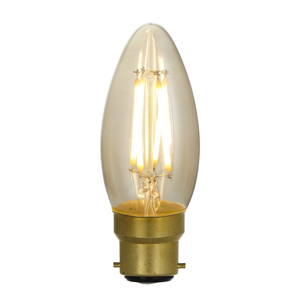 Good Wholesale Vendors  T10 Edison Bulb -
  Retro filament led Candle  bulbs 4W CRI 95 Clear Gold ES BS base custom made – Omita