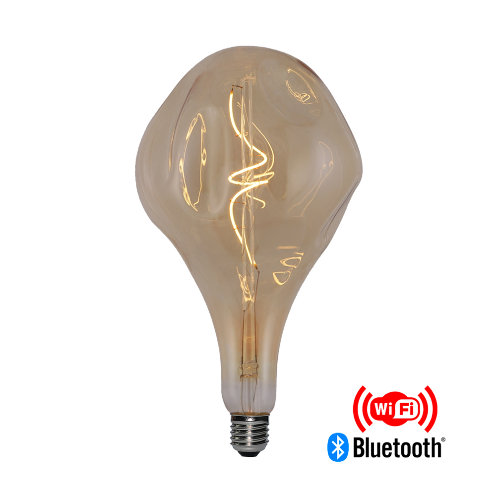 China Wholesale E14 Filament Bulb Factories -
 wifi filament bulb Alien165 4W led Gold with mobile device and voice controlling – Omita