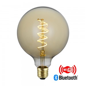 filament smart bulb G125 4W Flex led Gold Tuya wifi+bluetooth