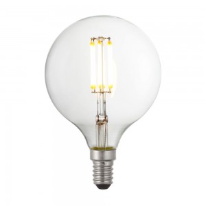 large e14 filament bulb G95 E14 base Edison globe 4W  dimmable Clear